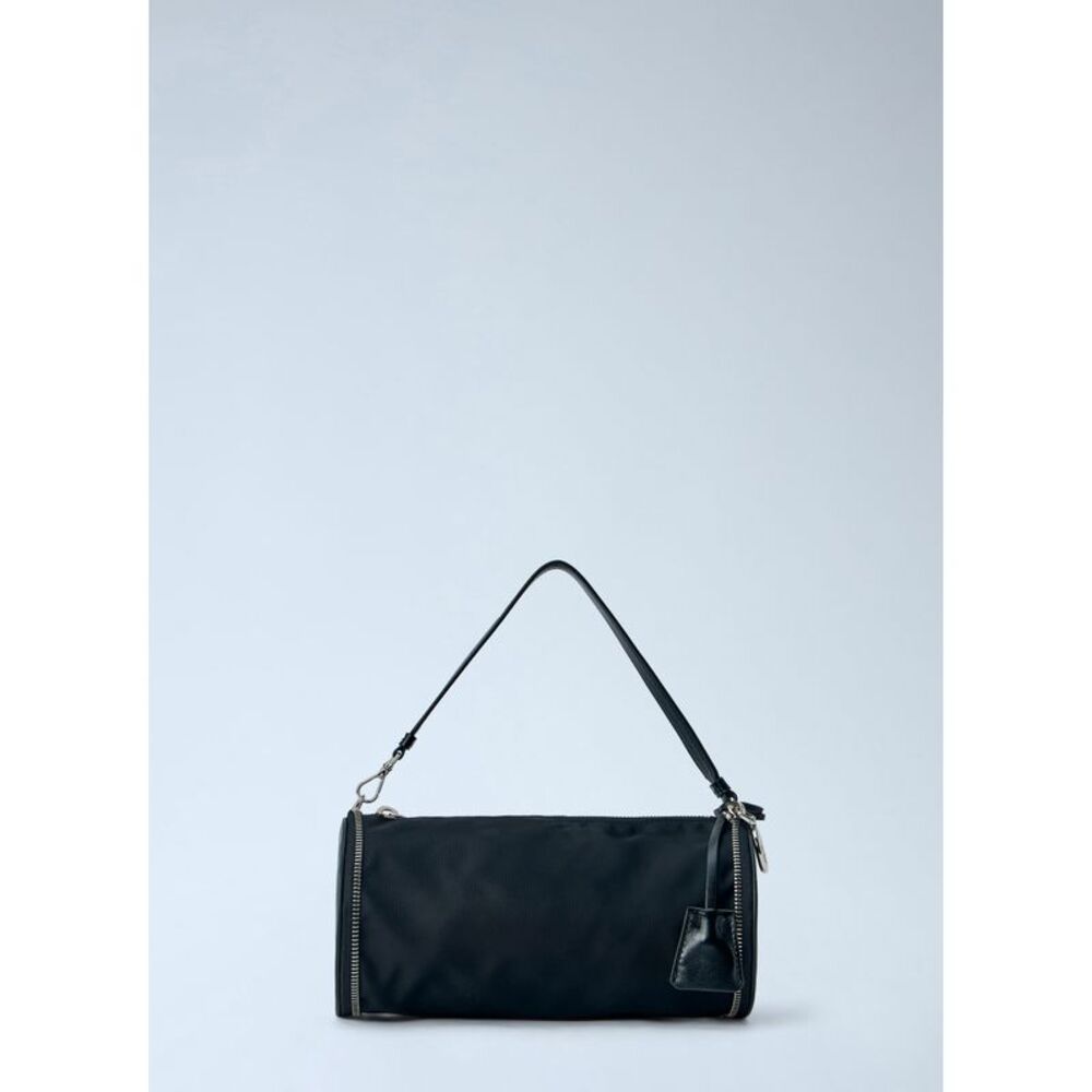 Prada Women Re-Nylon And Leather Foldable Mini Bag